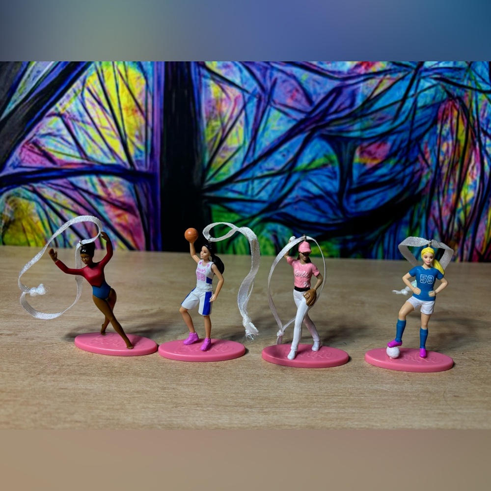 Barbie Custom Christmas Ornament Set Of 4 Sports Barbies